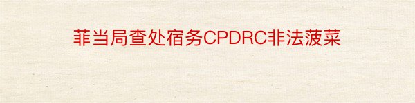 菲当局查处宿务CPDRC非法菠菜