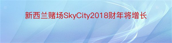 新西兰赌场SkyCity2018财年将增长